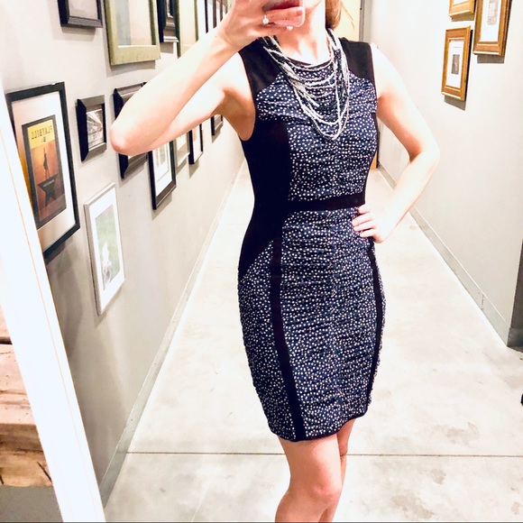 Rebecca Minkoff Dresses & Skirts - Rebecca Minkhoff silk navy blue polka dot dress